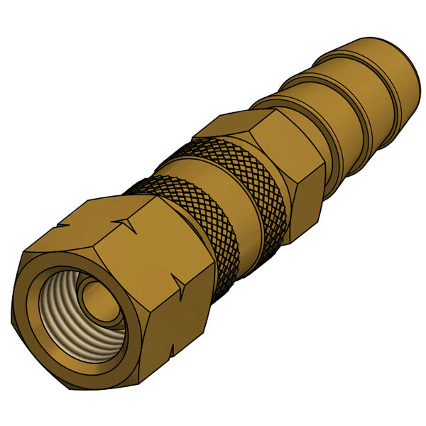 Snabbkoppling gasol, 1/4" gänga - Ø8mm slangstos