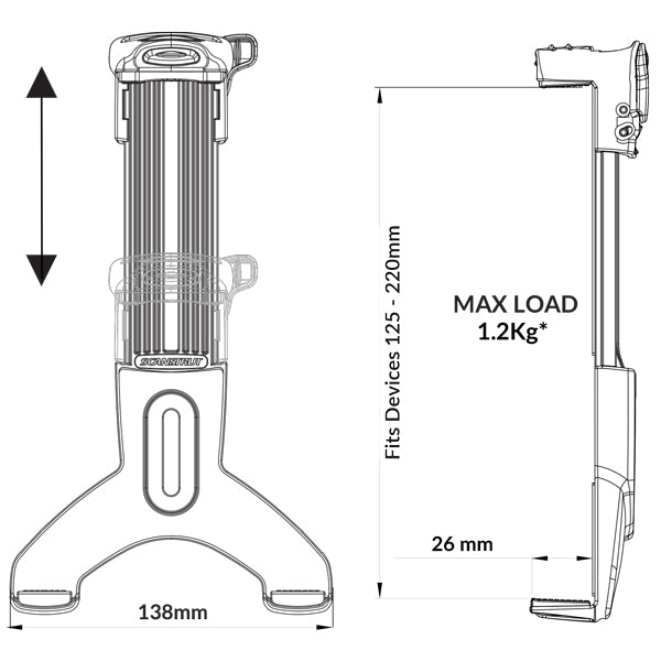 ROKK iPad/Tablet bøjle