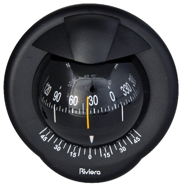 Riviera kompass POLARE BP1 - 80mm, skottmontering, svart