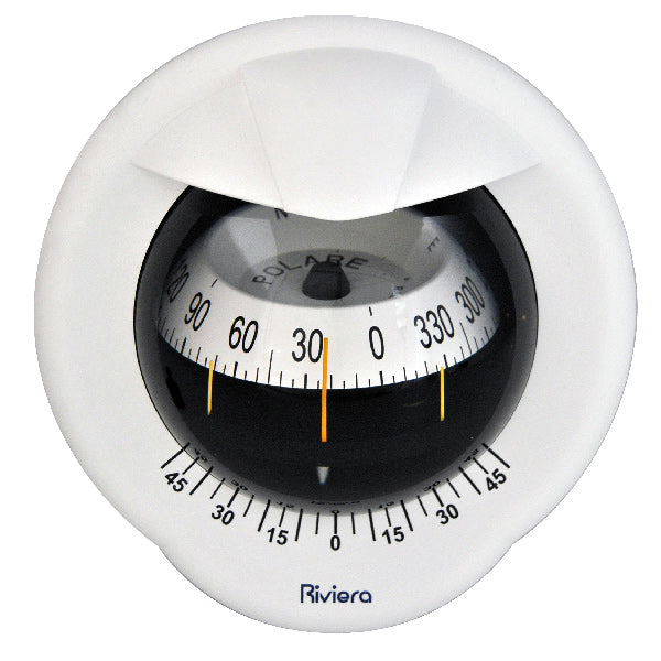 Riviera kompass POLARE BP1 - 80mm, skottmont. vit/vit ros