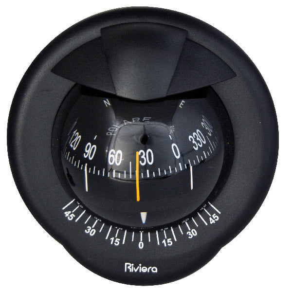 Riviera kompas POLARE BP2 100mm, skottmontering, svart