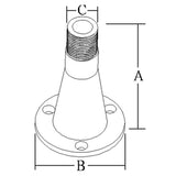 Glomex V9174 Antennhållare för däckmontering i RF stål