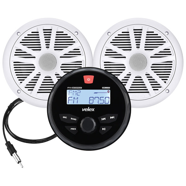 Velex Marine radioset DAB+/FM med 2 högtalare 6,5"