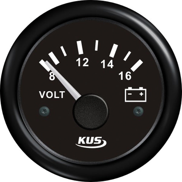 Kus voltmeter svart 12V