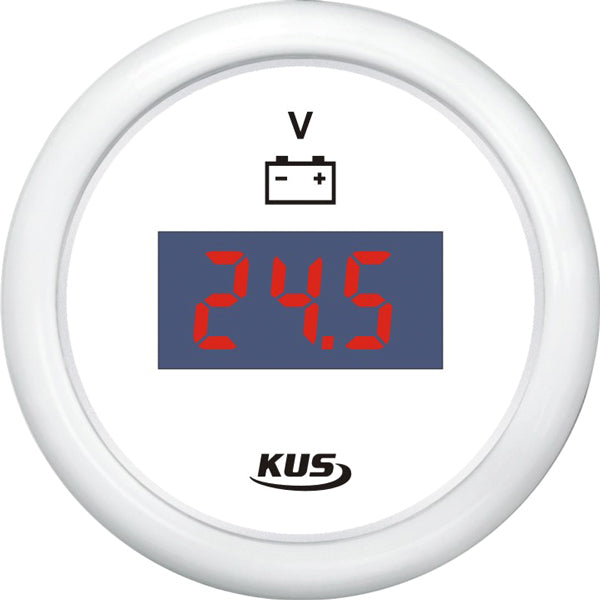 Kus digital voltmeter 9-32v, vit, 12/24V