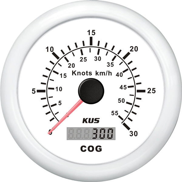 Kus GPS logg 0-30knop, vit 12/24V Ø85