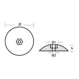 Roderanod Alu, 1 par, Ø92mm 150gr