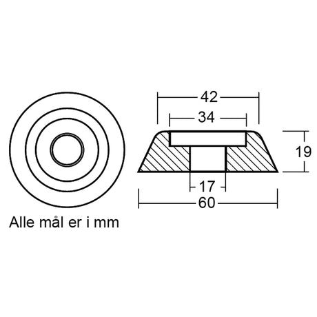 Zinkanod lewmar serie 250-300 (589550)