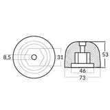 Zinkanode Sidepower/Sleipner (501180)