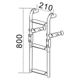 Badstege aluminium 3-steg