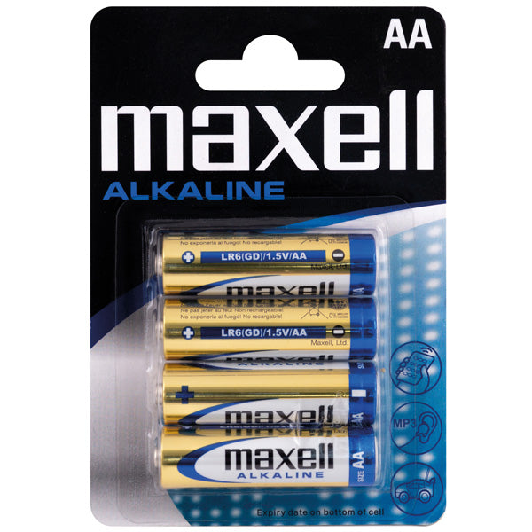 Maxell Alkaline AA / LR6-batterier - 4st.