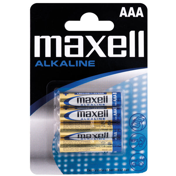 Maxell Alkaline AAA / LR 03-batterier - 4st.