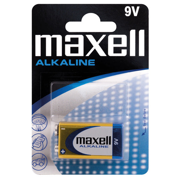 Maxell Alkaline 9V /6LR61-batteri - 1st.