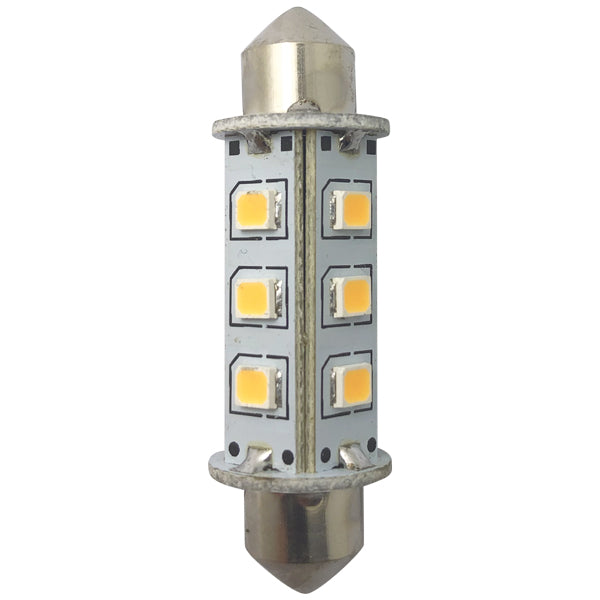 1852 LED pinolpære 42mm 10-36vdc 1,2/10W omni - 2 pak