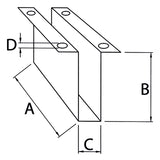 Ronstan Genomföringsblock m. 3 mm vajer