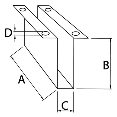 Ronstan Genomföringsblock m. 3 mm vajer