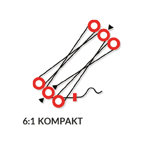 Rutgerson varvsystem 6:1 60mm block, 35m skarvat rep Ø10