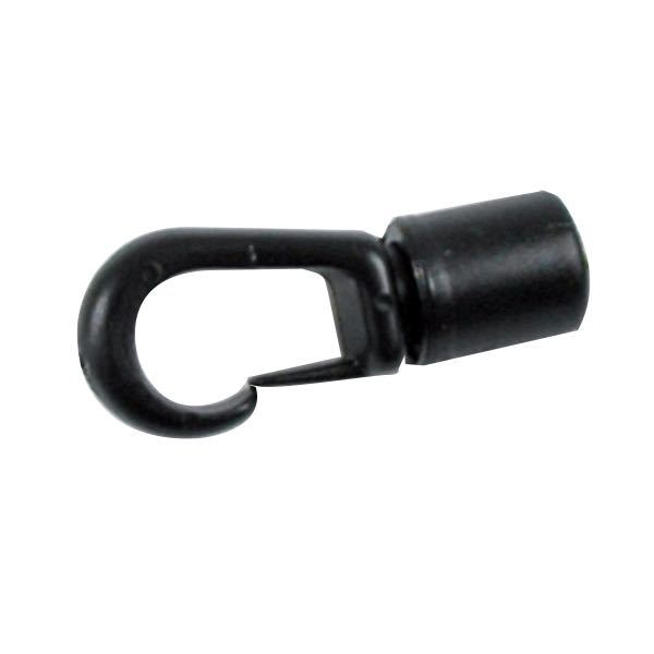 Nylonkrok svart för 5-6 mm elastisk