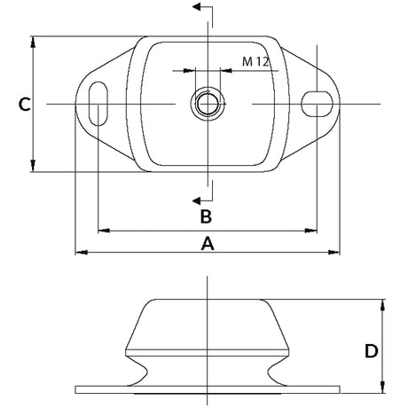 Motorupphängning 60 kg. shore 55 12mm