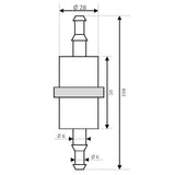 Filter diesel & bensin max 2000cc