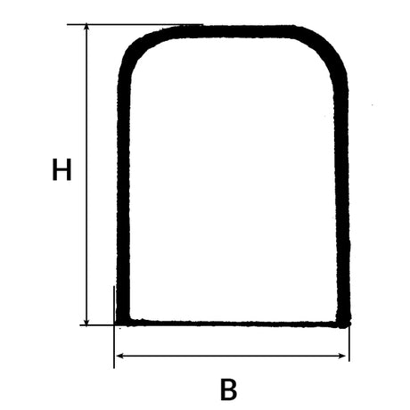 Ändstycke b=34 l=75 h=45 mm